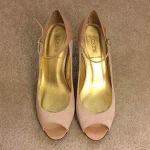 J.Crew Light Pink Peep Toe Pumps